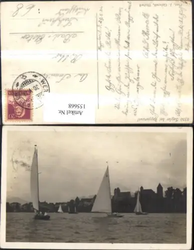 155668,Segler b. Rapperswil 1924 Segelboot Boot Kt St Gallen