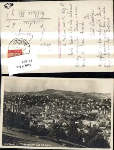 191624,Blick v. Drei Weiern a. St Gallen Foto Ak Kt St Gallen