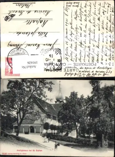 191626,Heiligkreuz b. St Gallen Strassenansicht m. Kinder Kt St Gallen