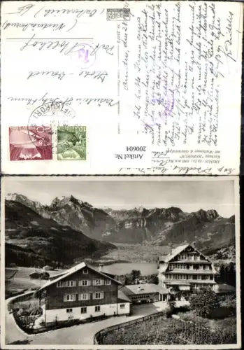 200604,Amden Kurhaus Bergruh m. Wallensee u. Glarneralpen Kt St Gallen