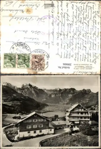 200606,Amden Kurhaus Bergruh m. Walensee u. Glarneralpen Kt St Gallen