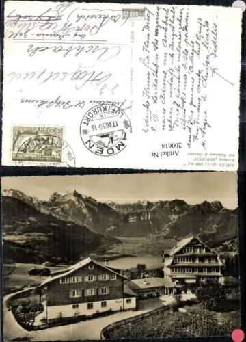 200614,Amden Kurhasu Bergruh m. Walensee u. Glarneralpen Kt St Gallen