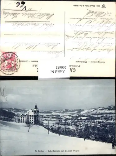 200632,St Gallen Teilansicht Scheffelstein m. Lachen-Vonwil pub Carl Künzli 3526