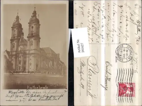 241627,Seltene Foto AK St Gallen Kathedrale Kirche