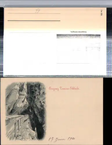 309758,Eingang Taminaschlucht Schlucht b. Pfäfers Kurgarten Anlage Kt St Gallen