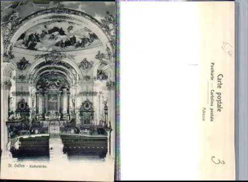 309759,St Gallen Klosterkirche Kirche Innenansicht Deckengemälde