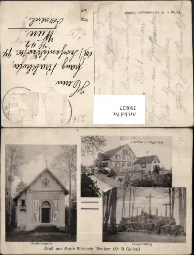 350827,Maria Bildstein Benken Gasthof Pilgerhaus Kalvarienberg Kapelle Mehrbildkarte Kt St Gallen