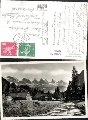 350837,Obertoggenburg Alpli m. Churfirsten Bergkulisse Kt St Gallen