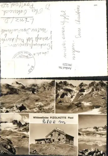 391223,Wildseelücke Pizolhütte Pizol Berghütte b. Vilters-Wangs Mehrbildkarte Kt St Gallen