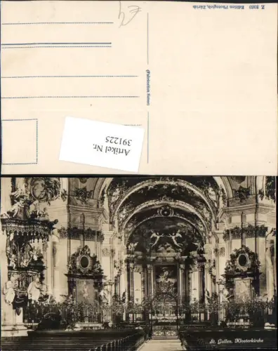 391225,St. Gallen Klosterkirche Kirche Innenansicht Kanzel
