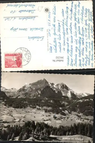 391232,Wildhaus Totale m. Schafberg Bergkulisse Kt St Gallen