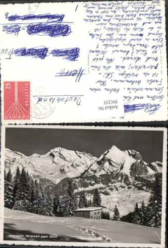 391233,Unterwasser Herrenwald geg. Säntis Bergkulisse Winterbild Kt St Gallen