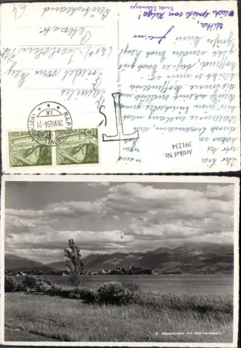 391234,Rapperswil Teilansicht m. Glarneralpen Bergkulisse Kt St Gallen