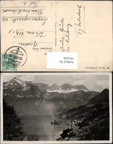 391248,Murg am Wallensee Totale See Bergkulisse Kt St Gallen