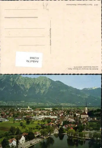 412868,Buchs Totale m. Schaan Vaduz u. Drei Schwestern Bergkulisse Kt St Gallen
