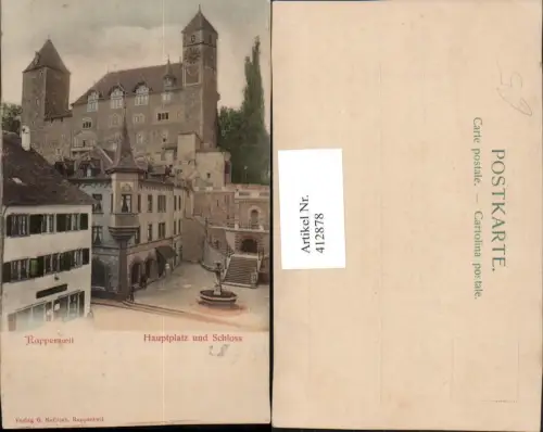 412878,Rapperswil Hauptplatz u. Schloss Kt St Gallen