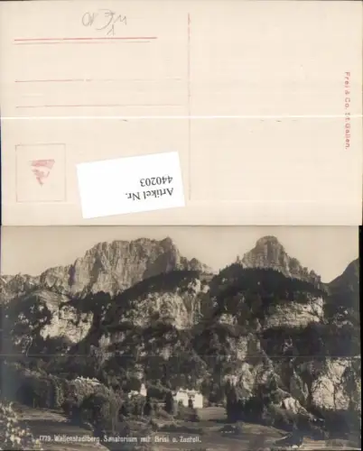 440203,Wallenstadtberg Sanatorium m. Brisi u. Zustall Kt St Gallen pub Frei e Co 1779