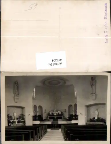 440204,Foto AK Rheineck Katholische Kirche Innenansicht Kt St Gallen