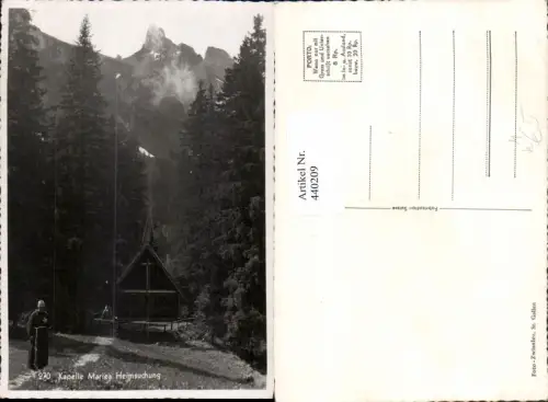 440209,Kapelle Mariea Heimsuchung Mönch Bergkulisse Kt St Gallen