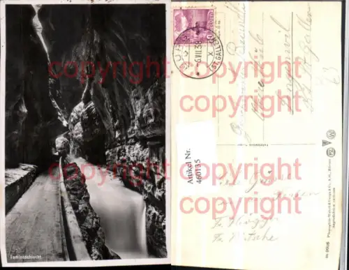 460135,Taminaschlucht b. Pfäfers Schlucht Klamm Kt St Gallen