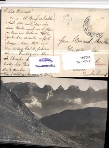 482242,Churfirsten v. Windenpass b. Alt St. Johann pub Max Frei Kt St Gallen