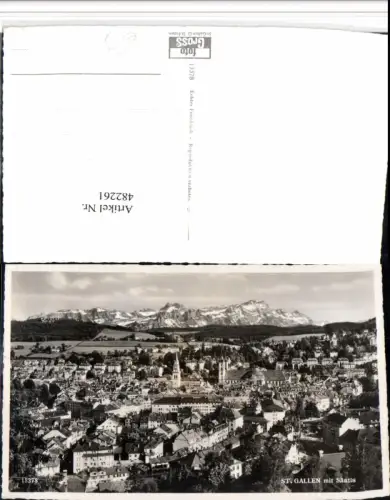 482261,St. Gallen Totale m. Säntis Bergkulisse