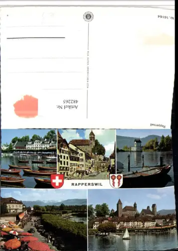 482265,Rapperswil Teilansicht Boote Mehrbildkarte Kt St Gallen
