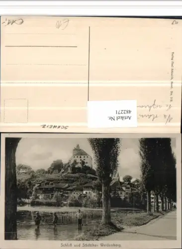 482271,Werdenberg Schloss u. Städtchen Teilansicht Kt St Gallen