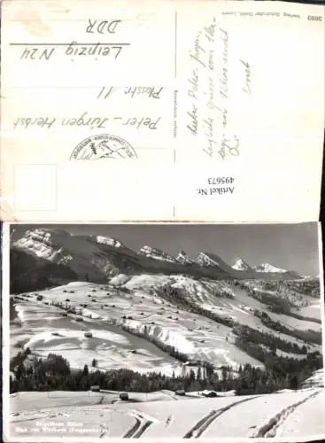 495673,Iltios Skigelände Bergkulisse Winterbild Kt St Gallen