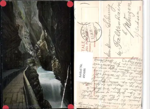 495686,Taminaschlucht Schlucht b. Bad Pfäfers Kt St Gallen