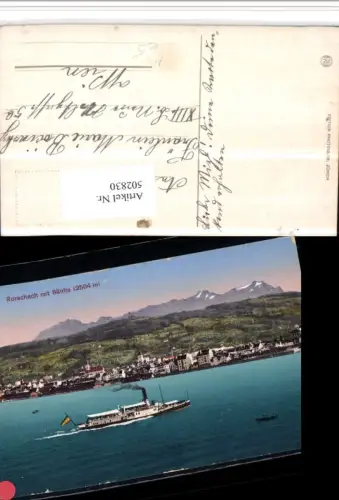 502830,Rorschach Totale Dampfer b. Säntis Bergkulisse Kt St Gallen
