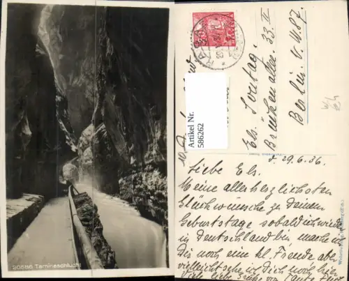 586262,Foto Ak Taminaschlucht Bad Ragaz Switzerland