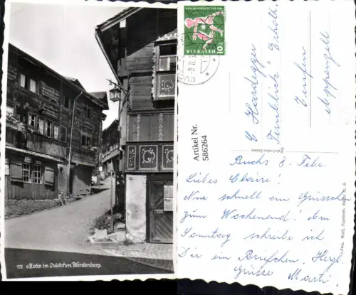 586264,Foto Ak Motiv i. Städtchen Werdenberg Switzerland