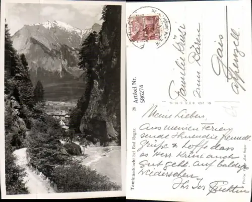 586274,Foto Ak Taminaschlucht b. Bad Ragaz Switzerland