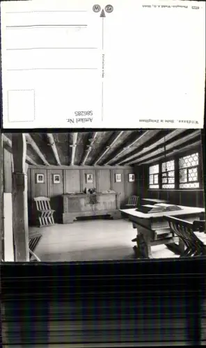586285,Foto Ak Wildhaus Stube in Zwinglihaus Interieur Switzerland