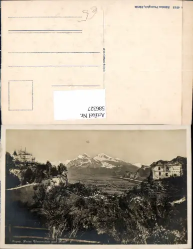 586327,Ragaz Bad Ragaz Ruine Wartenstein u. Hotel Switzerland
