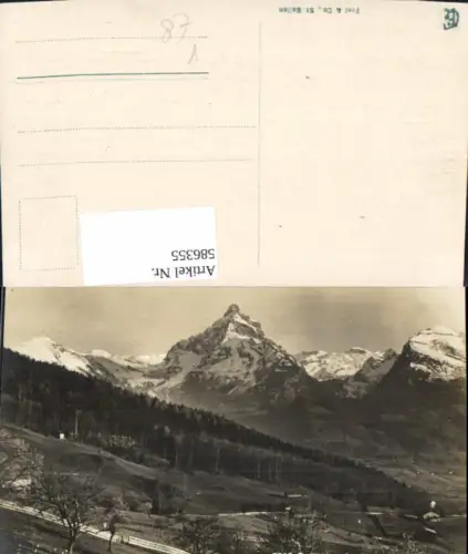 586355,Foto Ak Partie b. Amden m. Mürtschenstock Switzerland pub Frei Co 5625