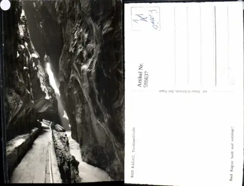 586637,Foto Ak Bad Ragaz Taminaschlucht Switzerland