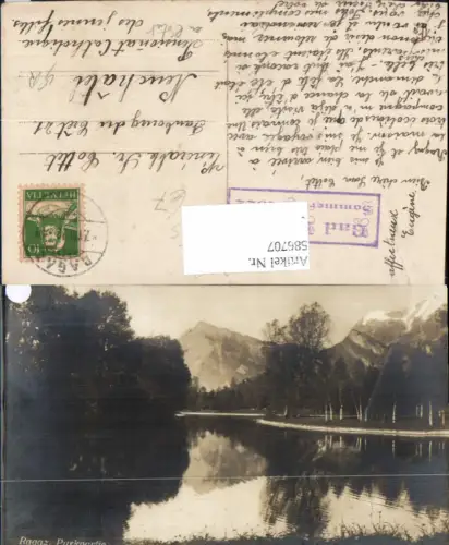 586707,Bad Ragaz Parkpartie Switzerland Stempel Bad Ragaz Sommerfest 1922