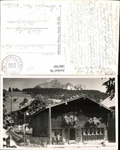 586760,Foto Ak Wildhaus Zwinglis Haus Switzerland Feldpost Territorial Füs.Kp. I/143 pub K. Buchmann