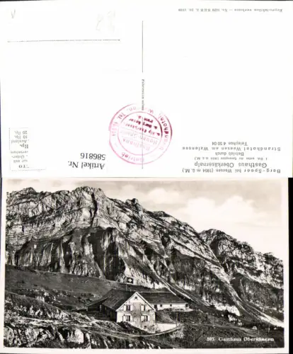 586816,Foto Ak Berg-Speer Weesen Gasthaus Oberkäsernalp Oberkäsern Switzerland