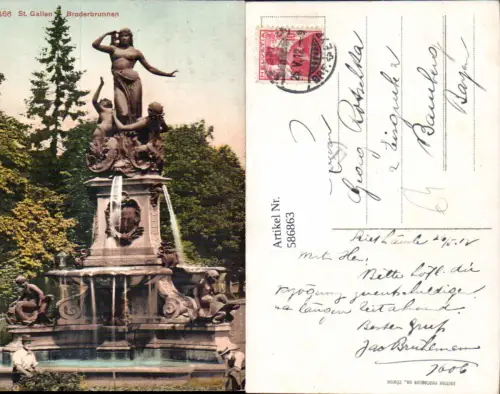 586863,St Gallen Broderbrunnen Brunnen Switzerland