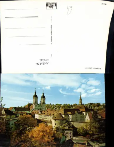 619311,Foto Ak St Gallen Ansicht m. Kirche Stiftskirche