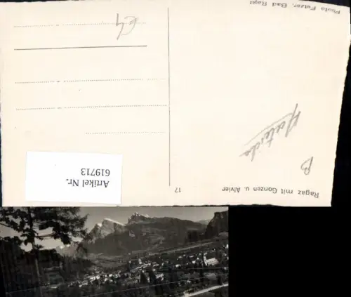 619713,Foto Ak Bad Ragaz Ragaz m. Gonzen u. Alvier