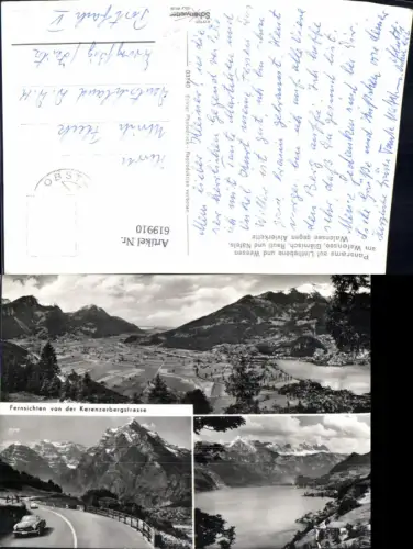 619910,Mehrbild Ak Panorama auf Linthebene u. Weesen a. Walensee Glärnisch Rauti
