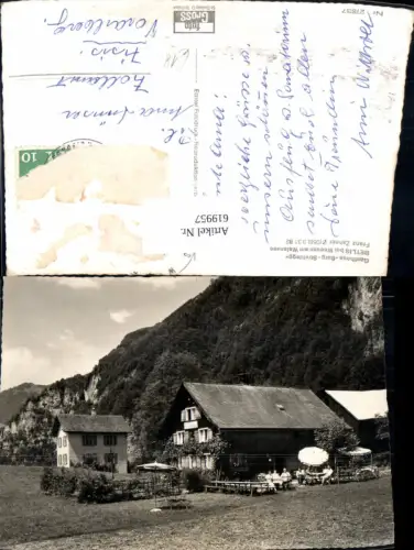 619957,Foto Ak Amden Betlis b. Weesen a. Walensee Gasthaus Burg Strahlegg