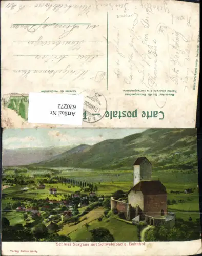 620272,Sargans Schloss Sargans m. Schwefelbad u. Bahnhof