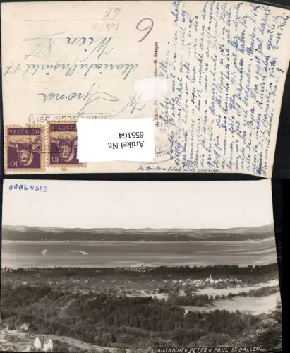 655164,Foto Ak Bodensee Aussicht v. Peter u. Paul Sankt Gallen