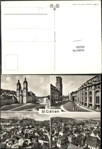 655301,Mehrbild Ak St Gallen Kirche