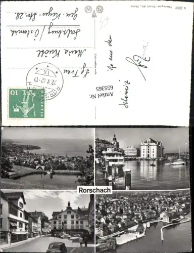 655365,Mehrbild Ak Rorschach Hafen Schiff Dampfer